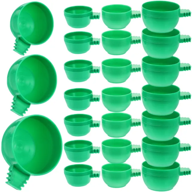 36 piezas alimentador de loros periquito de agua pájaros tazón alimentador de loros jaula de alimentación