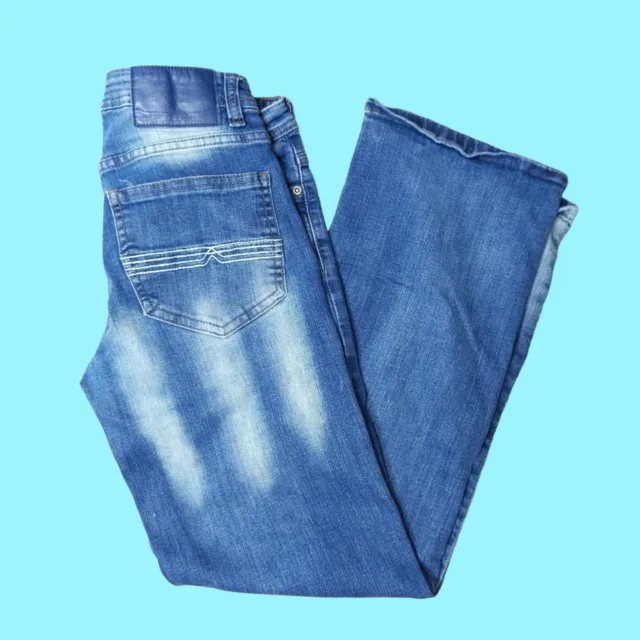 Buffalo Jeans Mid Rise Straight Leg Stretch Women Size 12x27L Medium Wash b