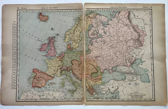 1904 Map Of Europe  By Rand McNally & Co.