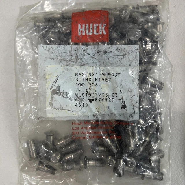 Huck NAS1921-M0503 Blind Rivet (Qty 199) New