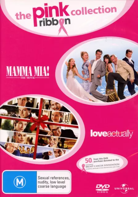 MAMMA MIA! THE Movie - Love Actually DVD (Region 4) NEW Pink Ribbon ...