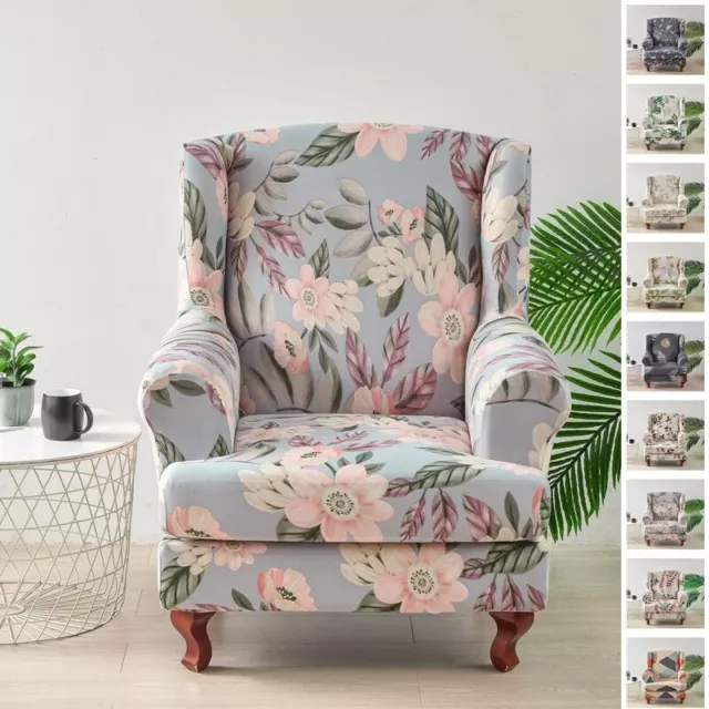 Wingback Chair Covers Stretch Armchair Cover with Seat Cushion Cover Sofa Cover