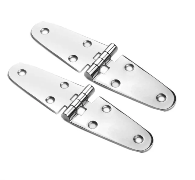 2X Stainless Steel Heavy Duty Strap Hinges for Boat Door Canbinet Hinges 5-5/8"
