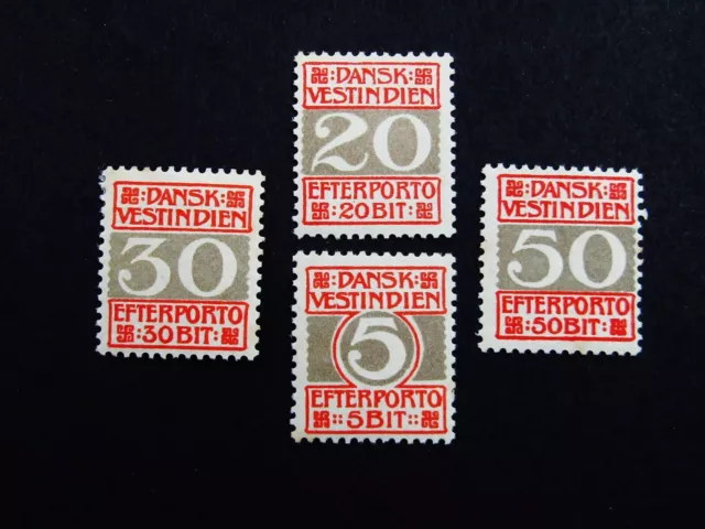 nystamps US Danish West Indies Stamp # J5-J8 Mint OG H    A26x3734