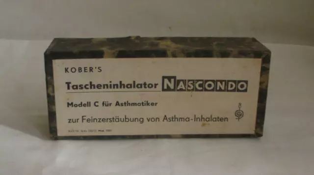 Kober's Nascondo Tascheninhalator Modell C für Asthmatiker ca. 50er ? DDR ?