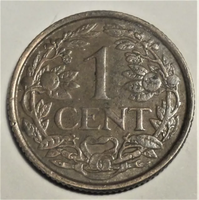 Niederlande 1 Cent 1938 - Königin Wilhelmina - vz /xf