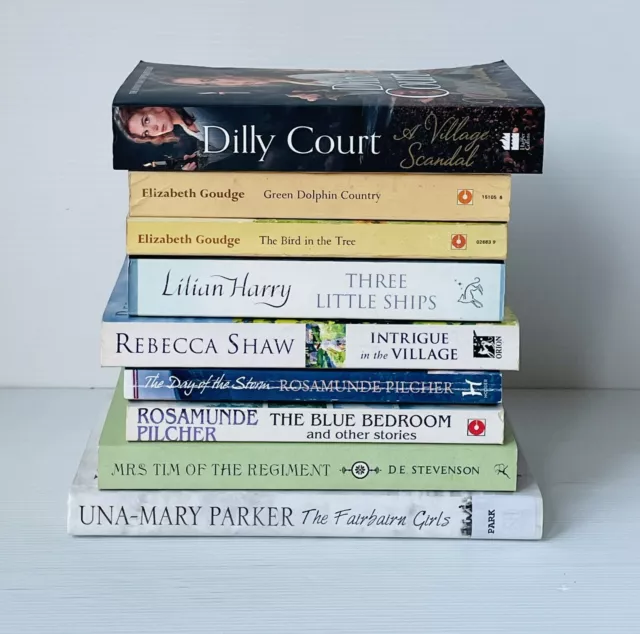 Rosamunde Pilcher/ Dilly Court/ Goudge/ DE Stevenson - 9 Book Lot Feel-Good Rom 3