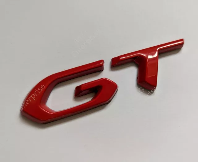 Lucido Rosso Posteriore O Lato Emblema Distintivo per Peugeot Gt 208 2008 308