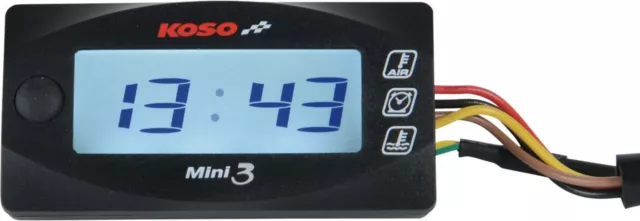 Instrumentation koso Mini 3 Thermomètre Regarder pour Moto Scooter Kart