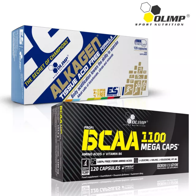 Alkagen + BCAA 60-180 Capsules Post-Workout Recovery Branched Chain Amino Acids