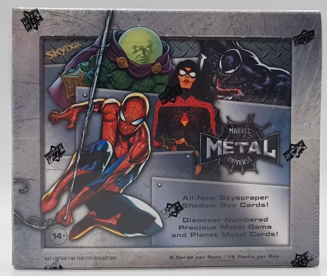 Marvel Spider-Man Metal Universe Trading Cards Hobby Box Upper Deck