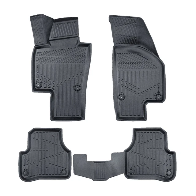 Tapis De Sol Caoutchouc 3D ELMASLINE Pour Ford Kuga 2008-2012 - Kit 4 Pièces Noir - Neuf