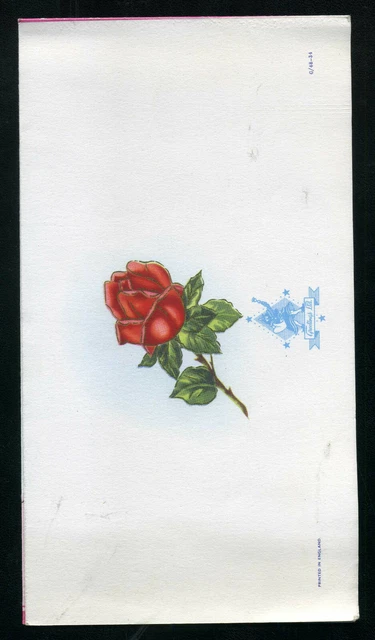 Vintage Embosed Rose Flower Floral Birthday Greetings Card 4