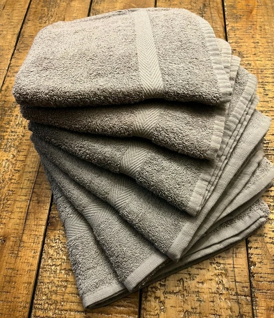 Ideal Towels Premium Grey Highly Absorbent 22 x 44 Inches Bath Towels 12 Packs