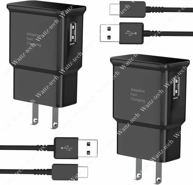 For Samsung Galaxy S9  Charger Adaptive Fast Charging With USB Type C Cable LOT