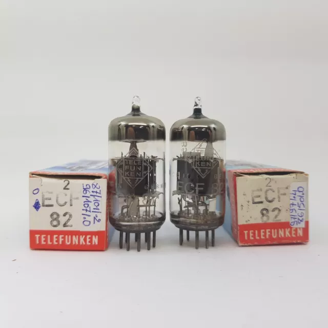 2 X Ecf82 Tube. Telefunken Brand Tube. Nos/Nib.  Matched Pair Cryotreated Ch21V4