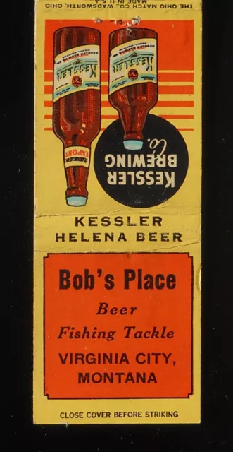 1940s Bob's Place Kessler Helena Beer Brewing Co Fishing Tackle Virginia City MT