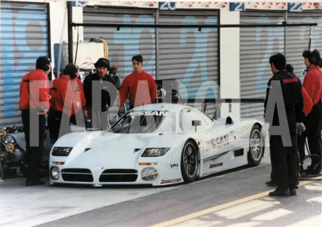 Foto vintage Auto, Prove Nissan Gt, 24 ore Le Mans, 1998, stampa 15 x 21 cm