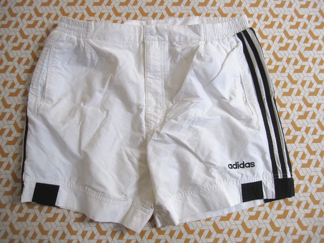 SHORT VINTAGE COTON mixte Adidas Blanc noir Homme Retro 90 S rugby 46 XL EUR 26 90 PicClick FR