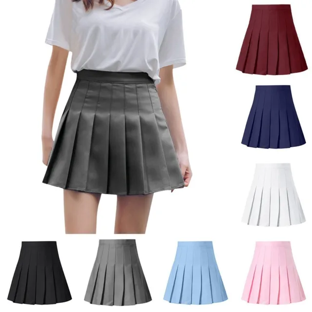 Sexy Womens Pleated Mini Skirt Schoolgirl Micro Short Dress Cosplay Club Costume
