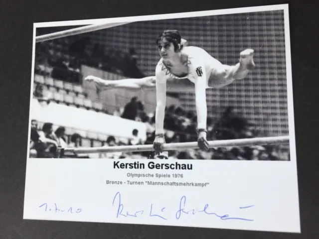 KERSTIN GERSCHAU Olympiabronze 1976 Turnen signed  Foto 10x14 Autogramm