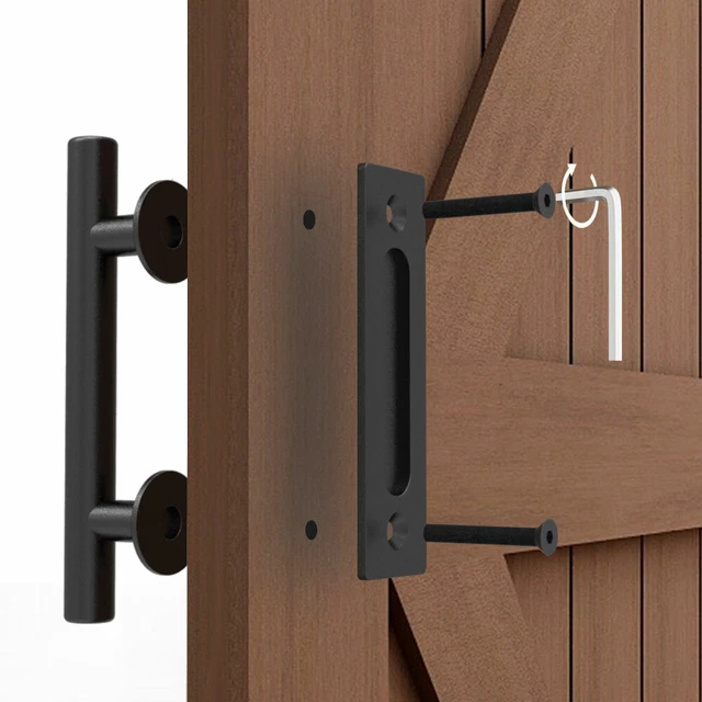 9.4"/12" Sliding Barn Door Pull Handle Heavy Duty Gate Handle Flush Hardware 1PC 3