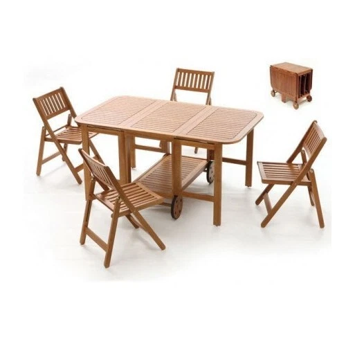 Set 2 Sedie Da Giardino Pieghevoli In Legno Di Acacia | Con Braccioli E Certificazione FSC - Foto 3