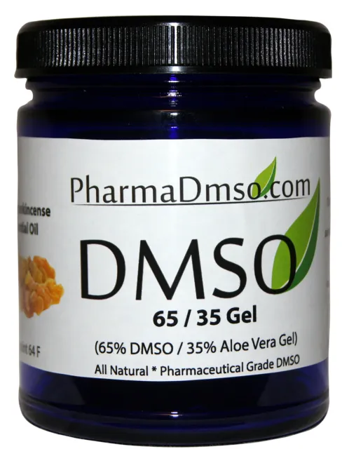 DMSO Gel 63/35 Aloe Vera infused w/ 2 % Frankincense essential oil 9 oz.