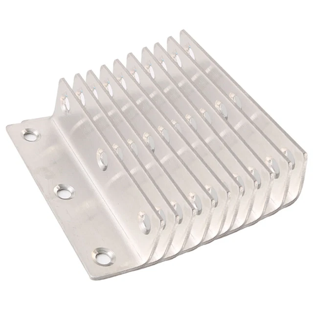 Angle Bracket Metal Corner Brace L Shaped Right Angle Bracket 80x20mm, 10pcs