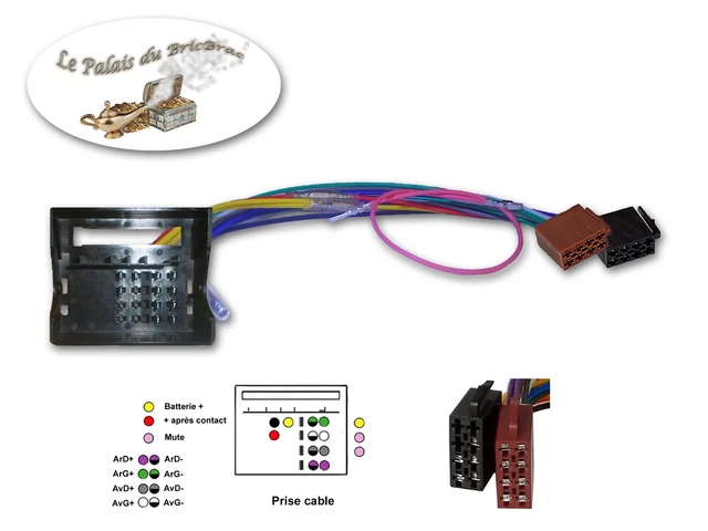 Adaptateur Câble Faisceau ISO Pour Autoradio Voiture - Compatible Universel, Marqué Toyota