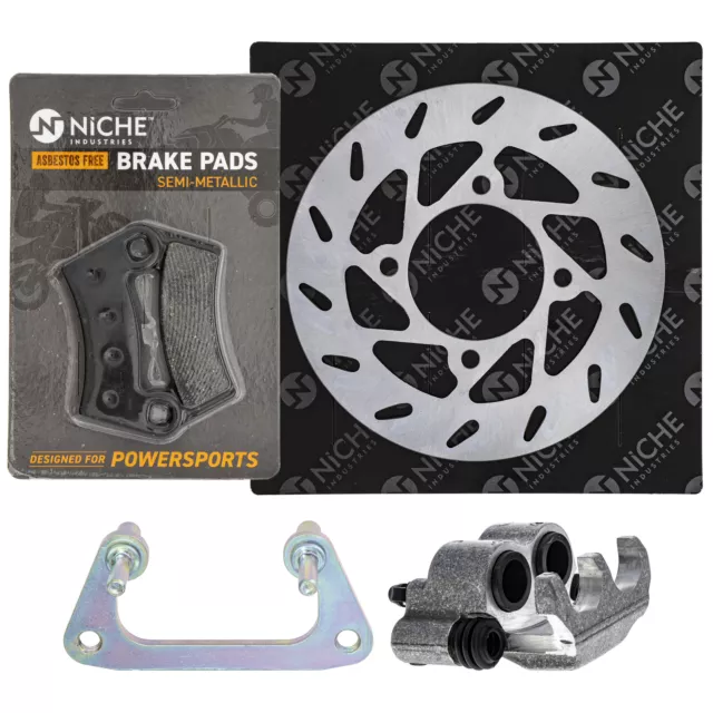 NICHE Front Right Brake Rotor Caliper Pad Set for Polaris Outlaw 450 5247752