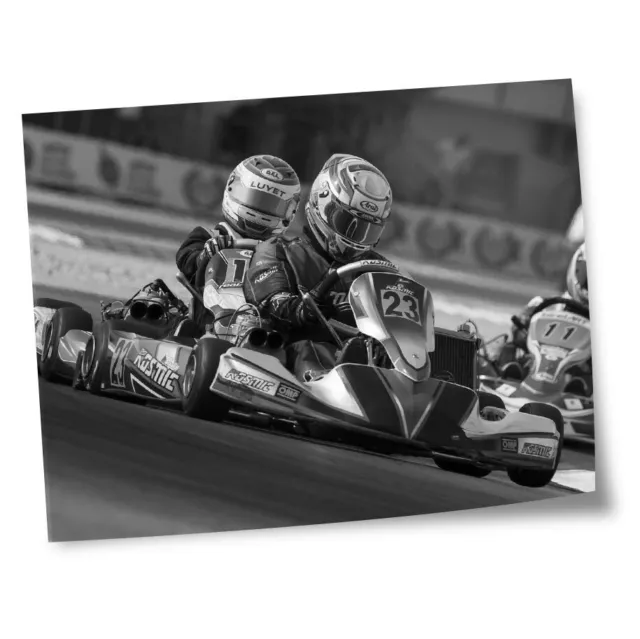 8x10" Drucke (keine Rahmen) - BW - Go Karting Racing Kart #37393