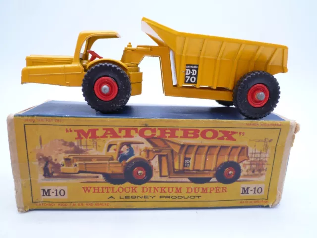 Vintage Matchbox Lesney M10 Whitlock Dinkum Dumper Truck In Original Box 1962