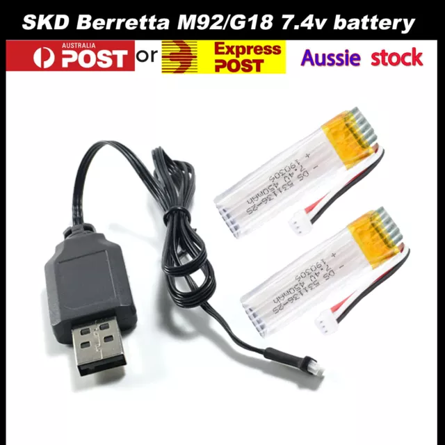 SKD G-18 Beretta M-92 7.4v Battery Replacement Gel Blaster Toy Accessories Parts