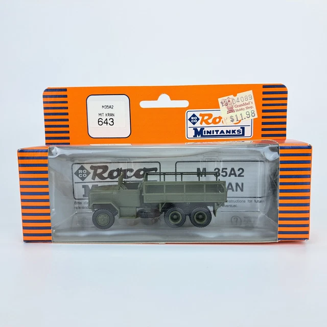 ROCO MINITANKS #643 M35A2 with crane 6x6 cargo truck 1:87 scale EUR 16 ...