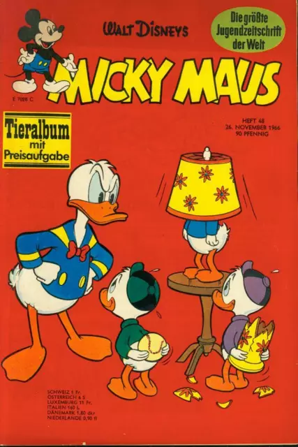 Micky Maus Nr.48 vom 26.11.1966 mit Sammelbilder + seltene Comicstreifen - TOP