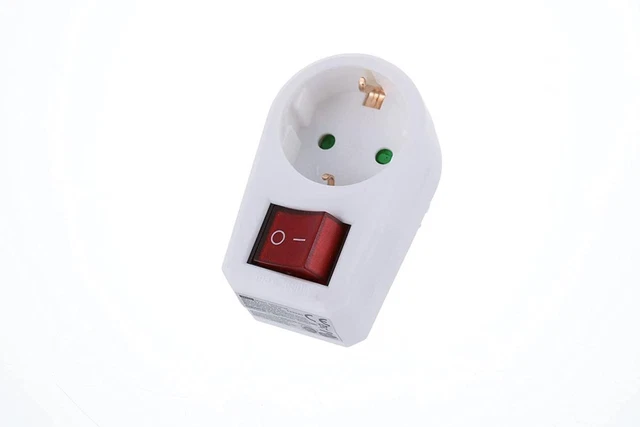 Conector intermedio Unitec 47490 con interruptor interruptor de enchufe tipo F 16A 250V
