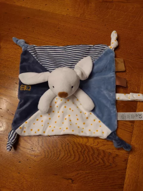 doudou carré plat lapin bleu étoiles dorés Obaibi ÉTAT NEUF JAMAIS UTILISÉ