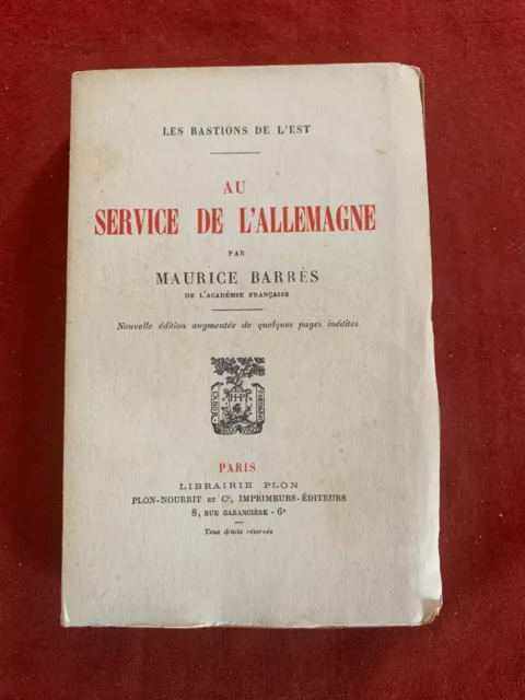 Eo - N° - Maurice Barres - Au Service De L'allemagne - Tirage Limite - 1923