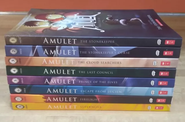 Amulet Graphic Novel Series Books 1-8 Set Paperback Kazu Kibuishi