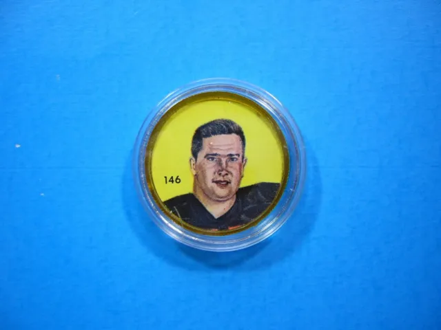 1963 Nalley's Humpty Dumpty Plastic Cfl Football Coin #146 Tom Hinton Nalleys