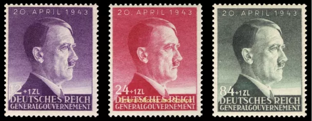 EBS Generalgouvernement 1943 - 54th Birthday - Michel 101-103 - MNH**