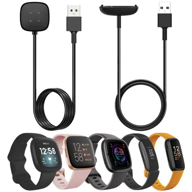 1M USB Charger Charging Cable For Fitbit Versa 4 3 Sense 2 Inspire 2 3 HR Ace 2