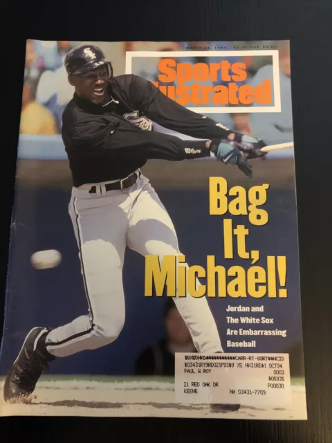 Michael Jordan White Sox Sports Illustrated Magazine 3/14/94 Bag It Michael!