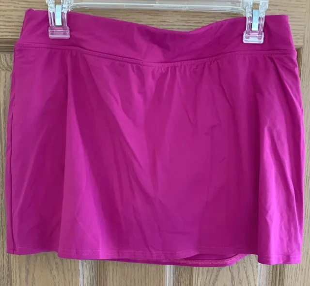 NWT LANDS' END Bright Berry Swim Mini Brief Lined Skirt Sz 10