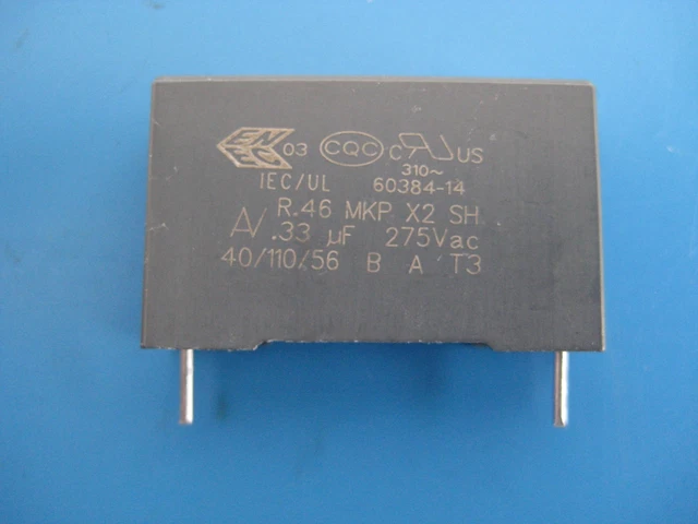 Condensateur MKP X2 0.33µF 310VAC - Kemet R463I33305002K - Neuf - 1 Pièce