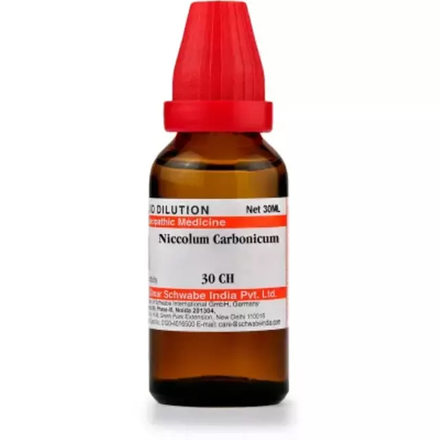 Willmar Schwabe India Niccolum Carbonicum (30 ml) 100% homeopático