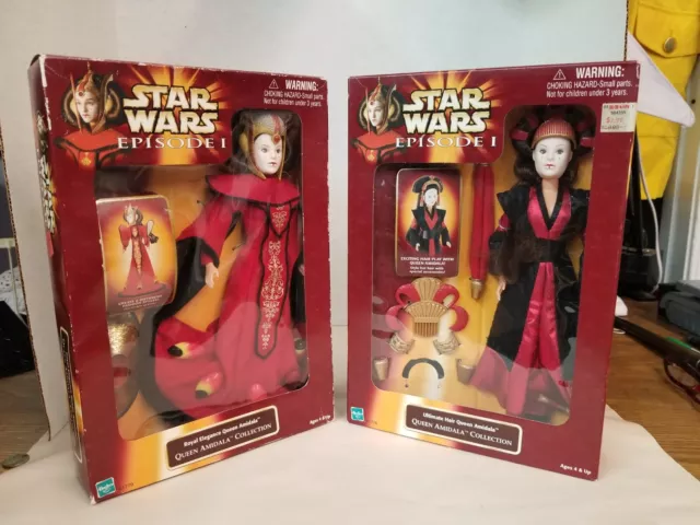 star wars episode 1 Action Figures Queen Amidala Lot Of 2 Dolls 1998