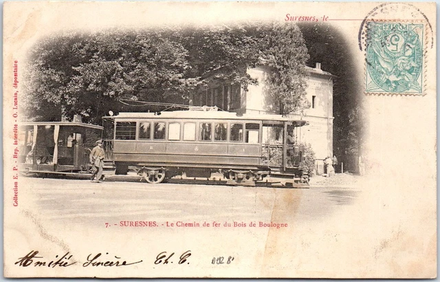 92 SURESNES - le chemin de fer du bois de boulogne.