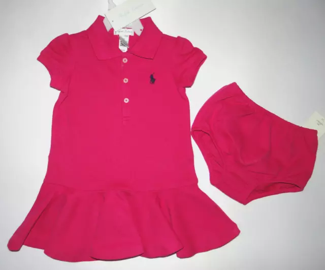 Baby girl clothes, 24 months, Ralph Lauren Cotton mesh Polo dress set/ 53% OFF~